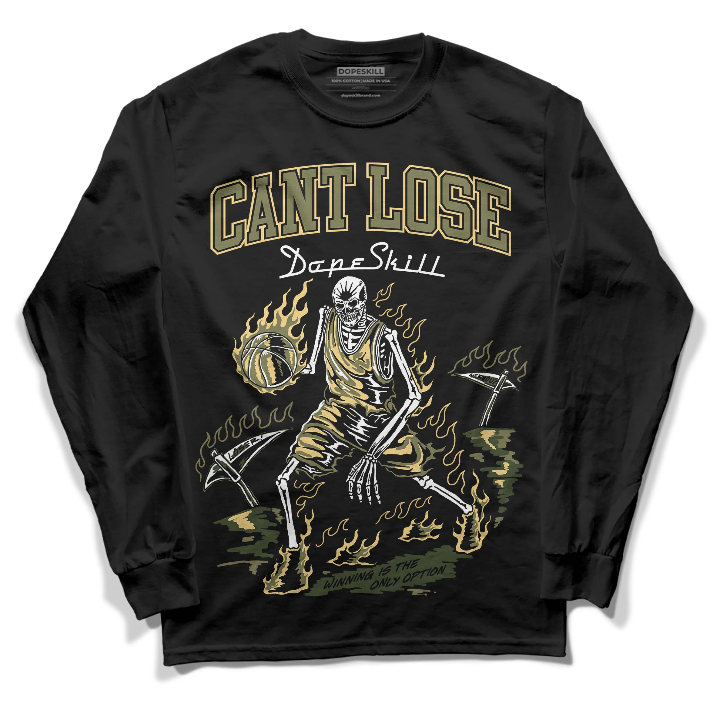 Craft Olive 4s superstreetwear Long Sleeve T-Shirt Cant Lose Graphic