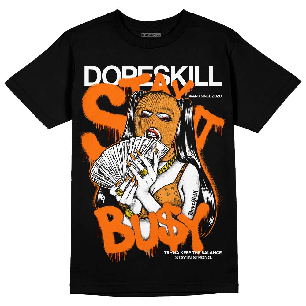 Orange Black White superstreetwear T-Shirt Stay It Busy Graphic
