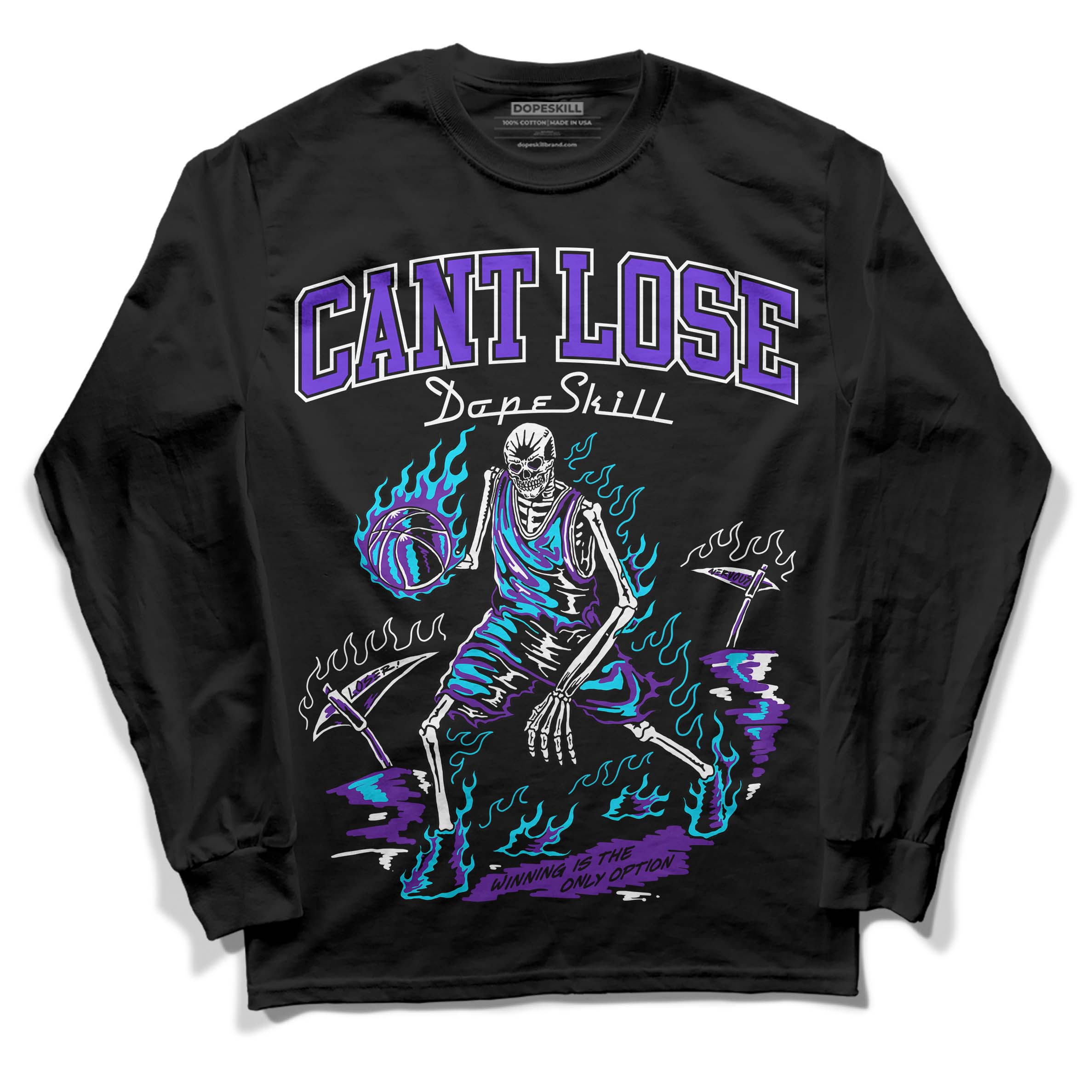 Aqua 6s superstreetwear Long Sleeve T-Shirt Cant Lose Graphic