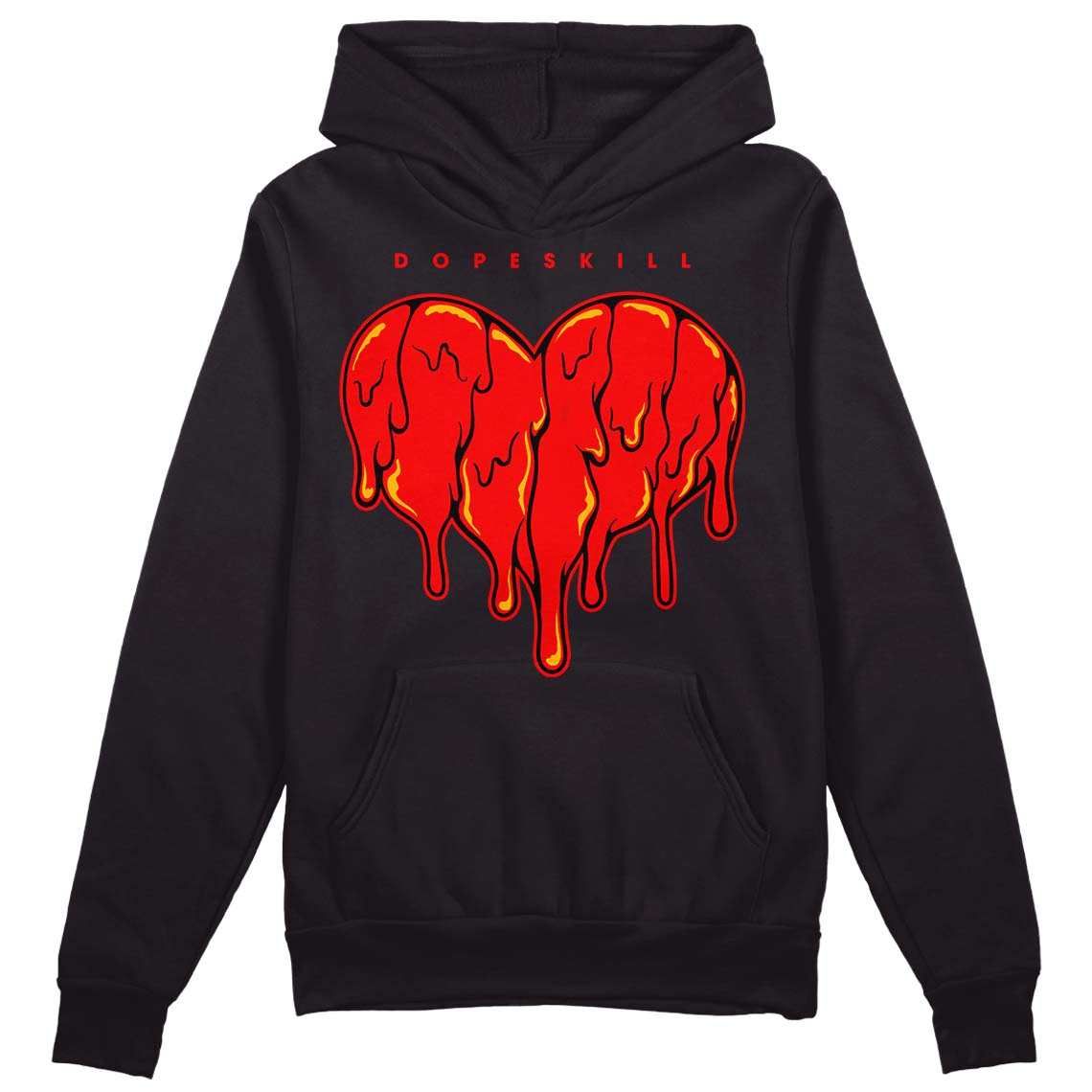 Red Collection superstreetwear Hoodie Sweatshirt Slime Drip Heart Graphic