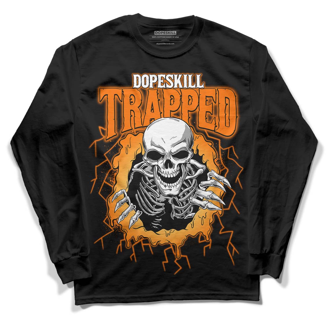 Dunk Low Magma Orange superstreetwear Long Sleeve T-Shirt Trapped Halloween Graphic