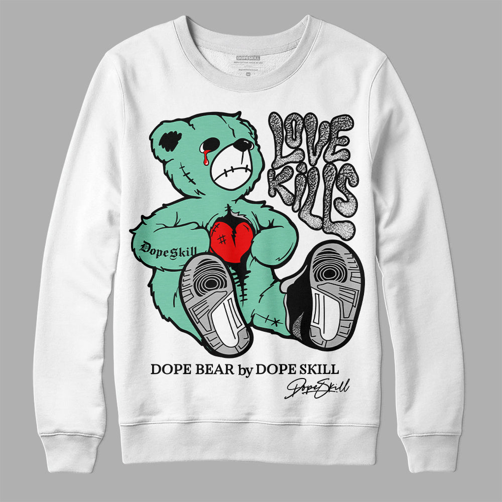 Green Glow 3s superstreetwear Sweatshirt Love Kills Graphic