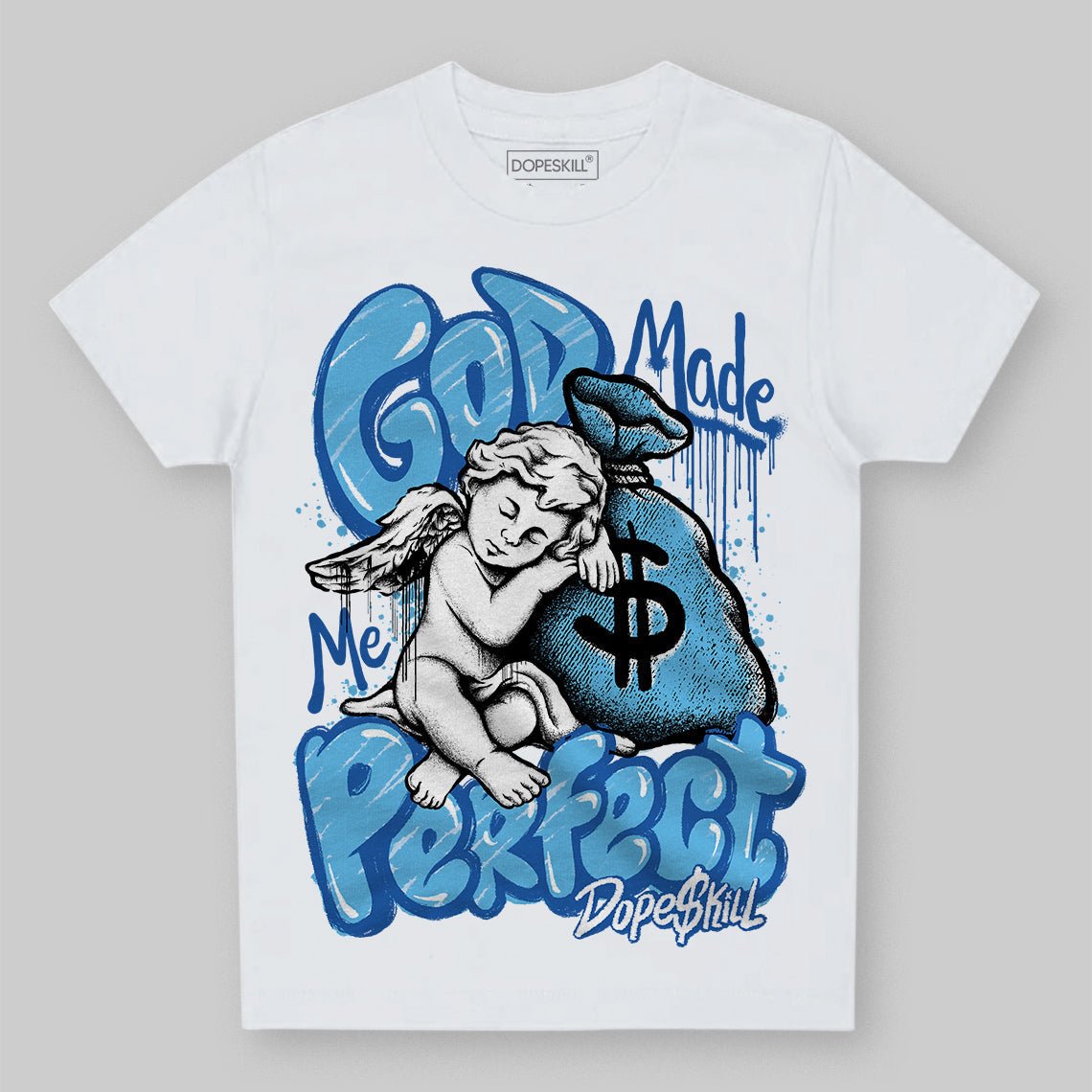Blueberry 12s superstreetwear Toddler Kids T-shirt God Made Me Perfect Graphic