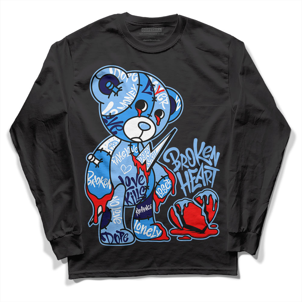 Powder Blue 9s superstreetwear Long Sleeve T-Shirt Broken Heart Graphic