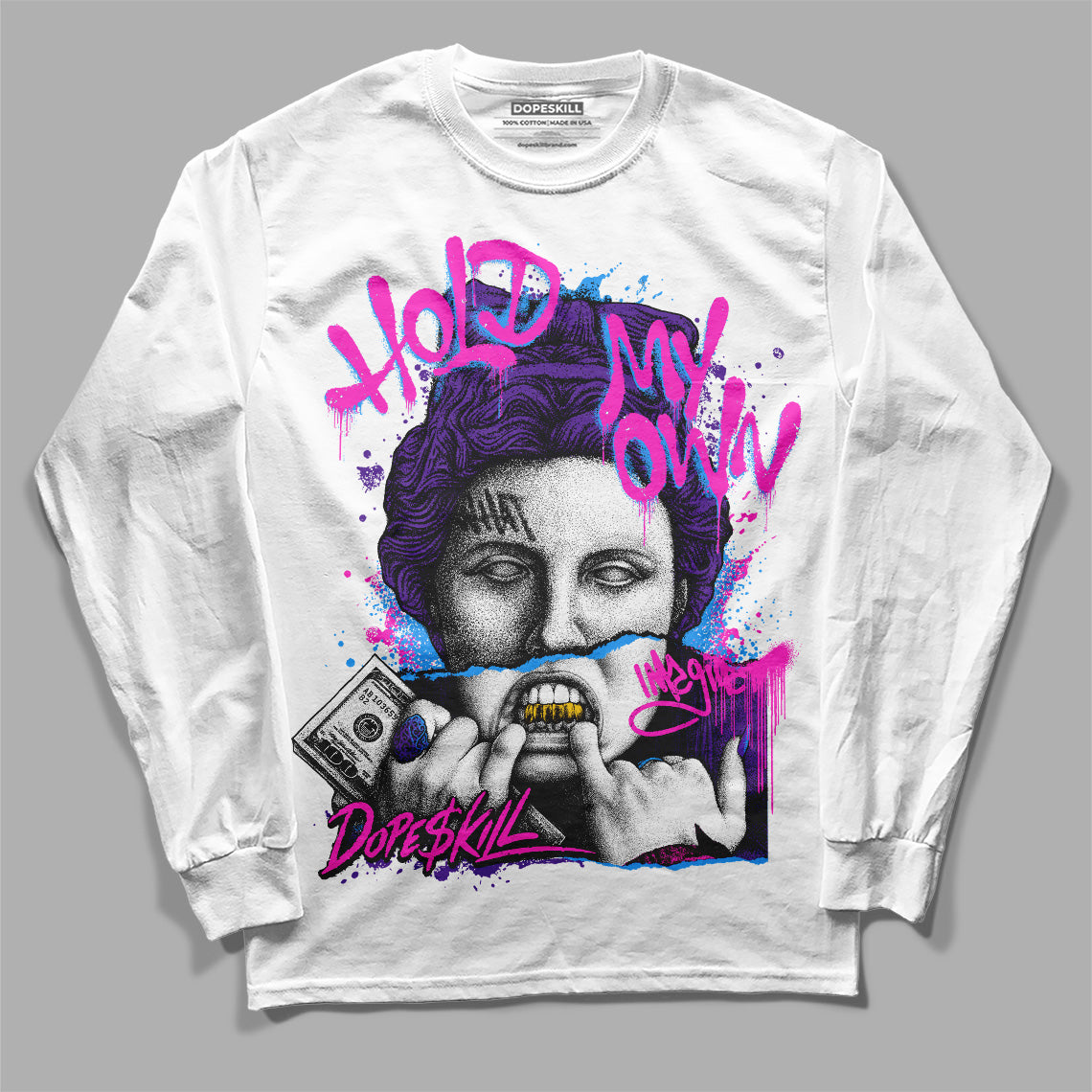 PURPLE Collection superstreetwear Long Sleeve T-Shirt Hold My Own Graphic