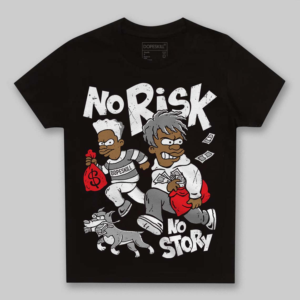 White Thunder 4s superstreetwear Toddler Kids T-shirt No Risk No Story Graphic