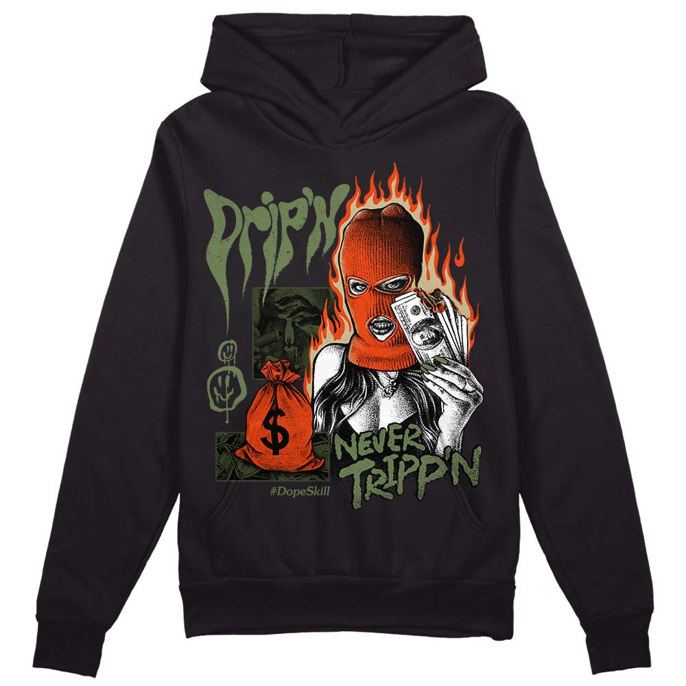 Olive Collection superstreetwear Hoodie Sweatshirt Drip'n Never Tripp'n Graphic