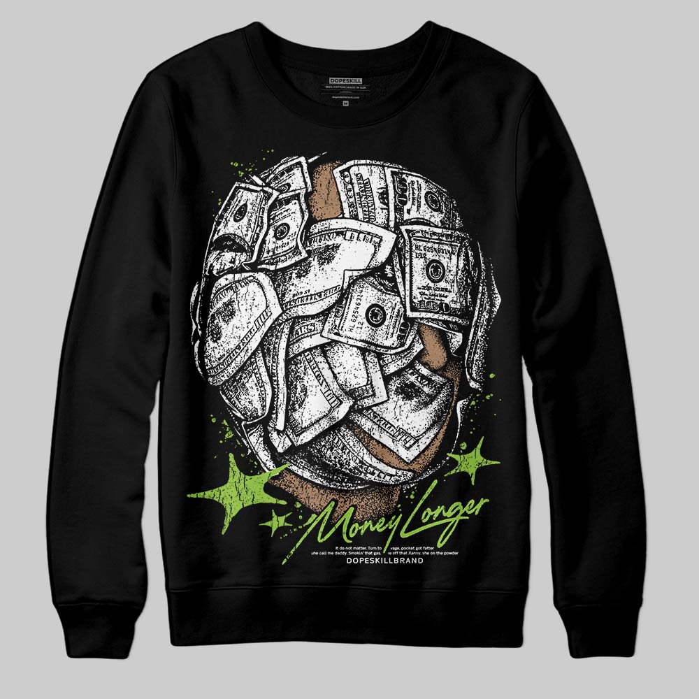 Neon Green Collection superstreetwear Sweatshirt Money Longer Graphic