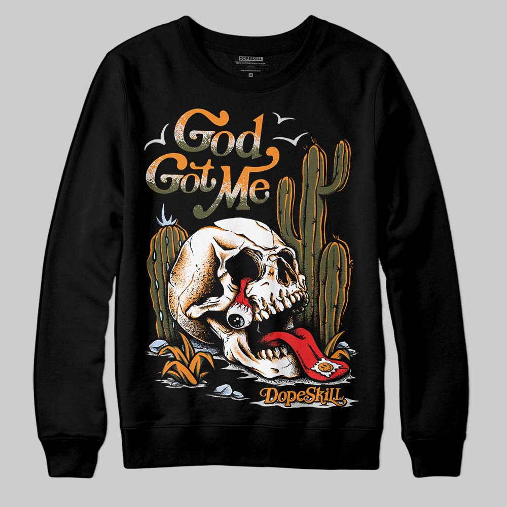 Olive 5s superstreetwear Sweatshirt God Got Me Graphic