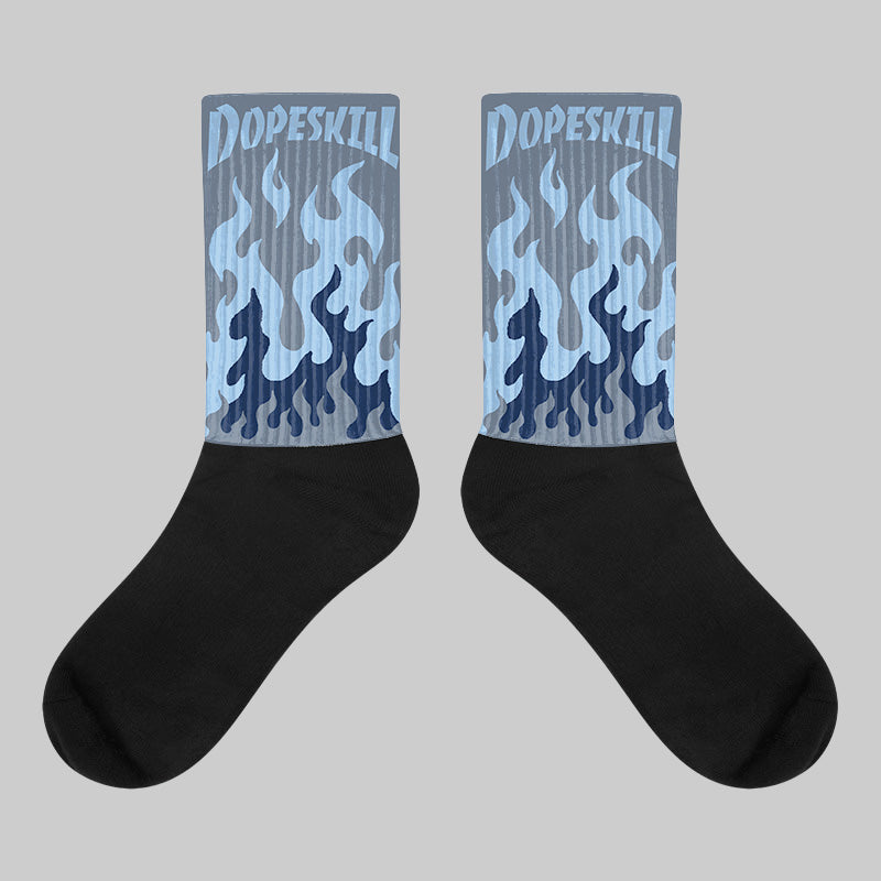 9060 Grey Day superstreetwear Sublimated Socks FIRE Graphic