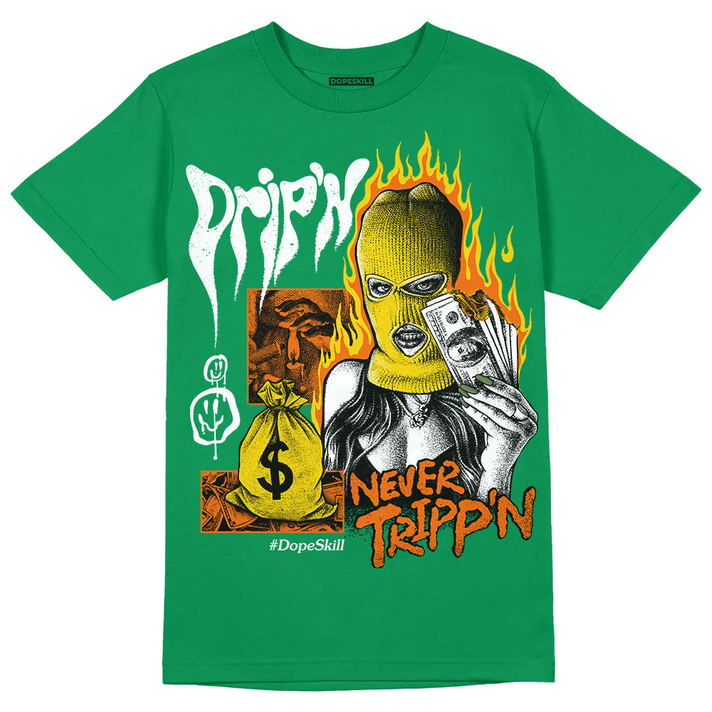 Green Collection superstreetwear Green T-shirt Drip'n Never Tripp'n Graphic