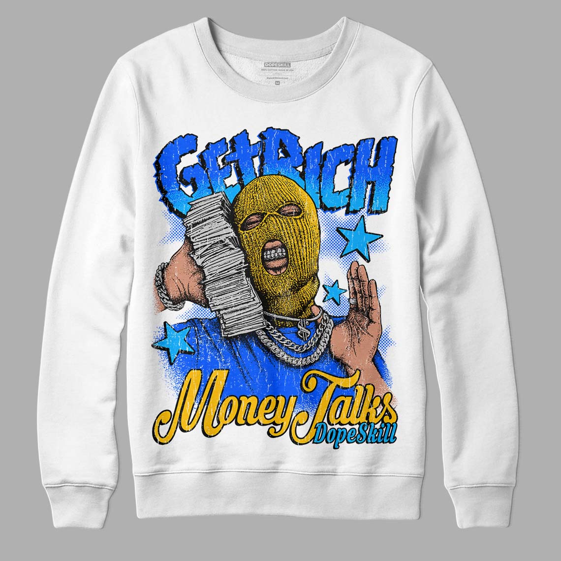 Royal Blue Collection superstreetwear Sweatshirt Get Rich Graphic