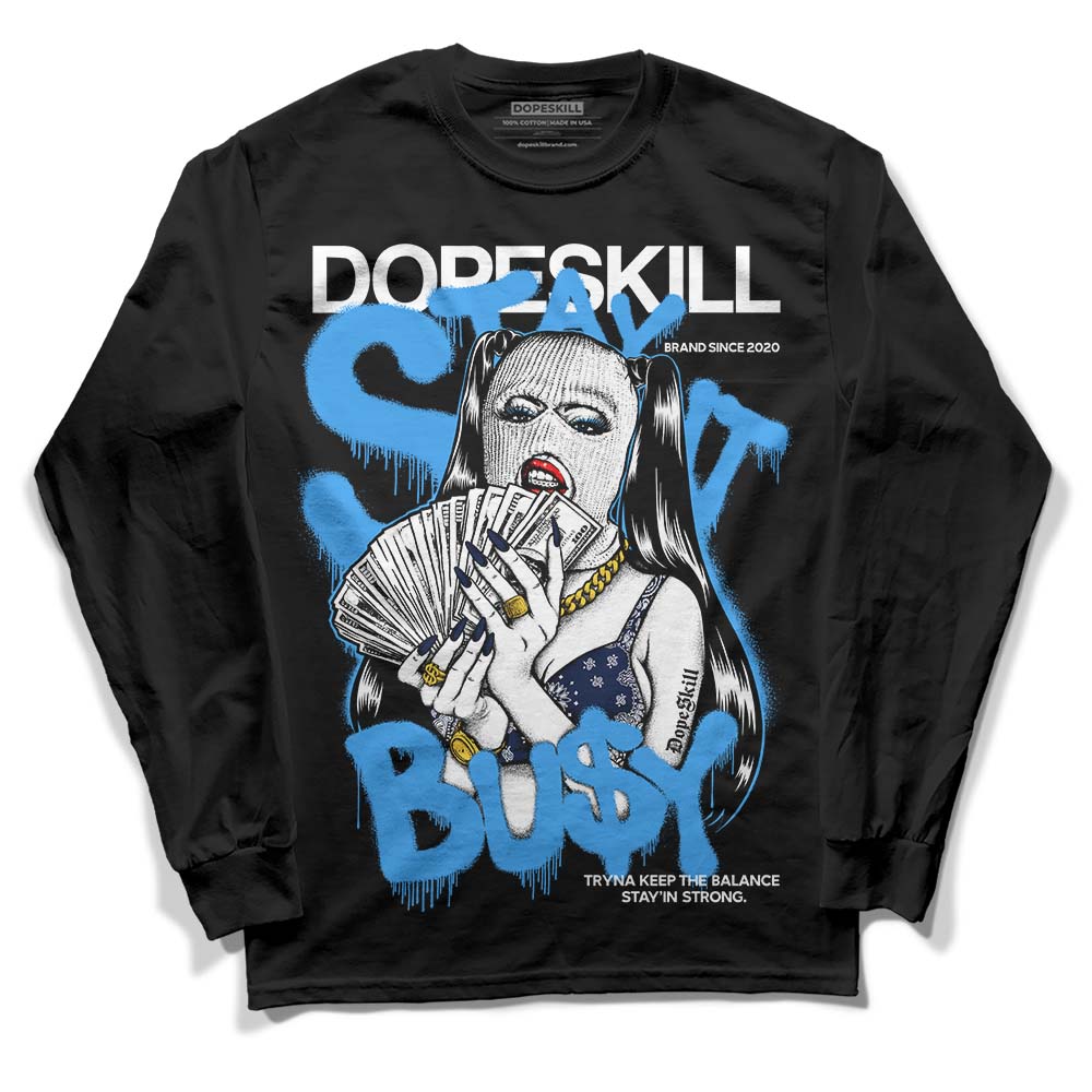 AJ Spizike White Obsidian superstreetwear Long Sleeve T-Shirt Stay It Busy Graphic