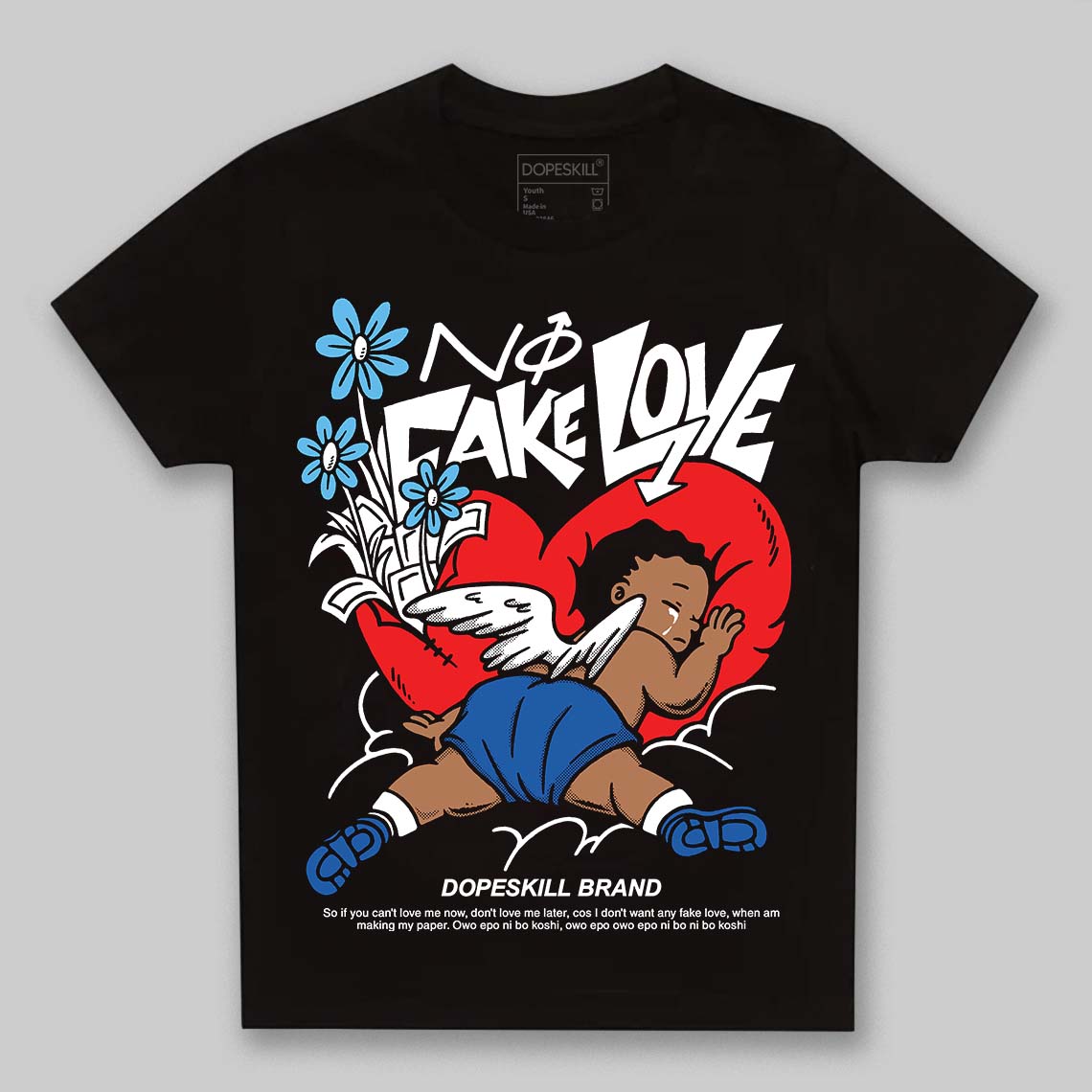 Blueberry 12s superstreetwear Toddler Kids T-shirt No Fake Love Graphic