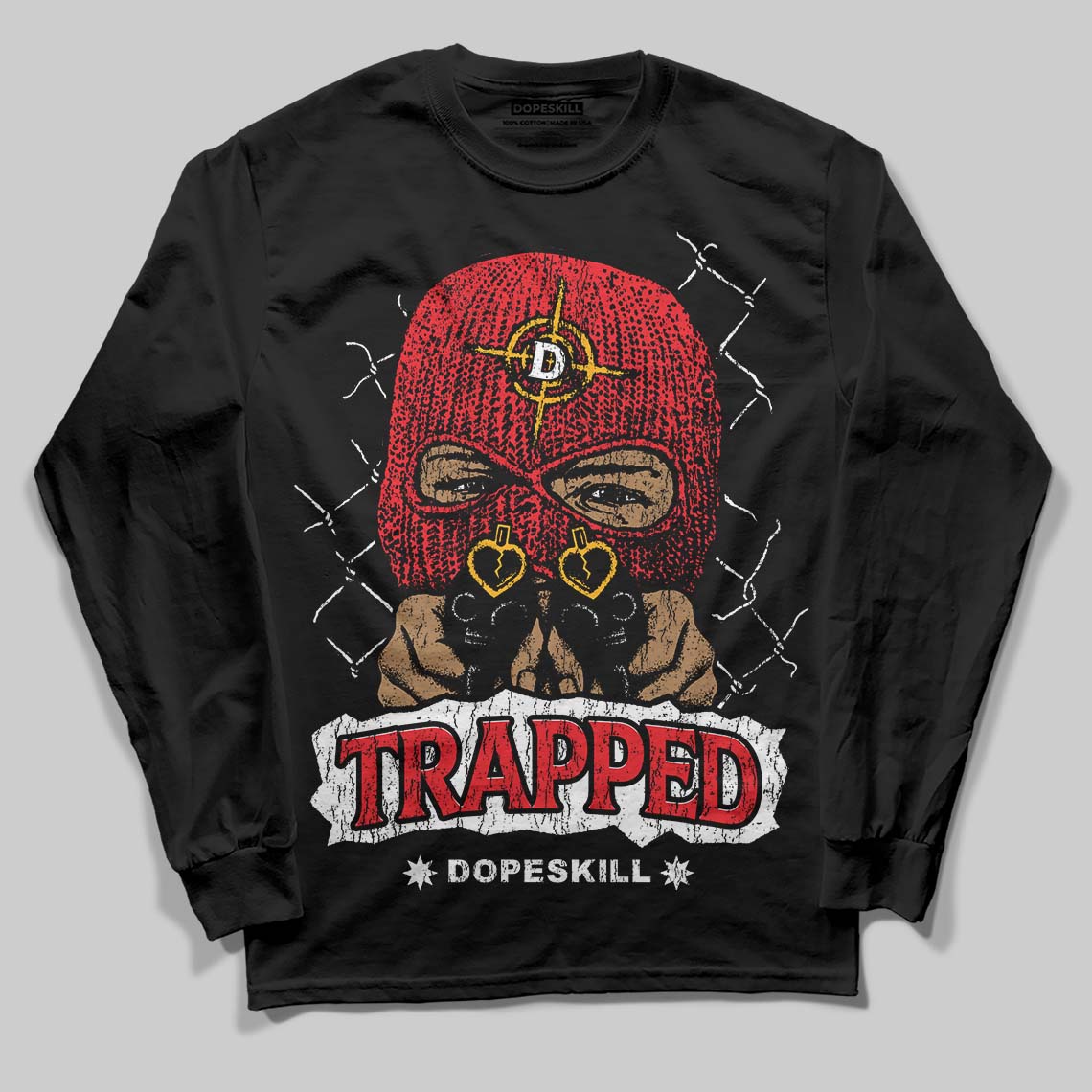Red Collection superstreetwear Long Sleeve T-Shirt New Trapped Graphic