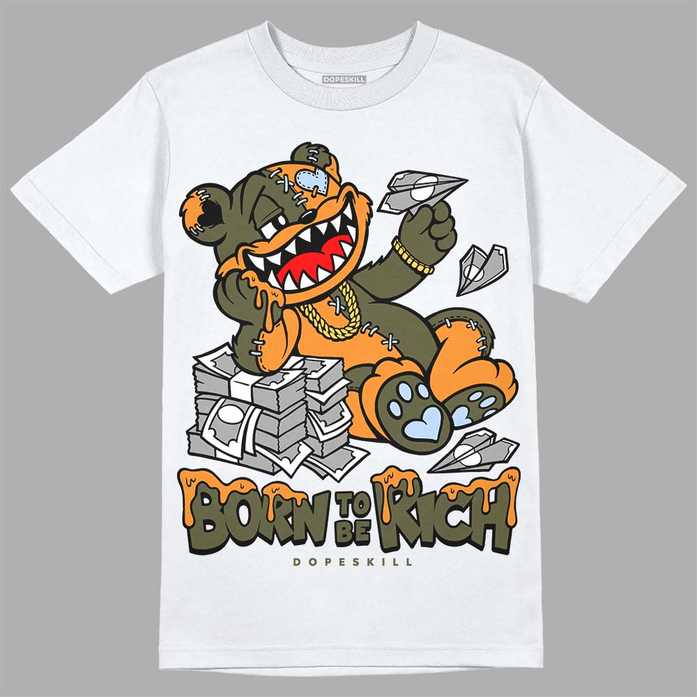Olive 5s superstreetwear T-Shirt Born To Be Rich Graphic