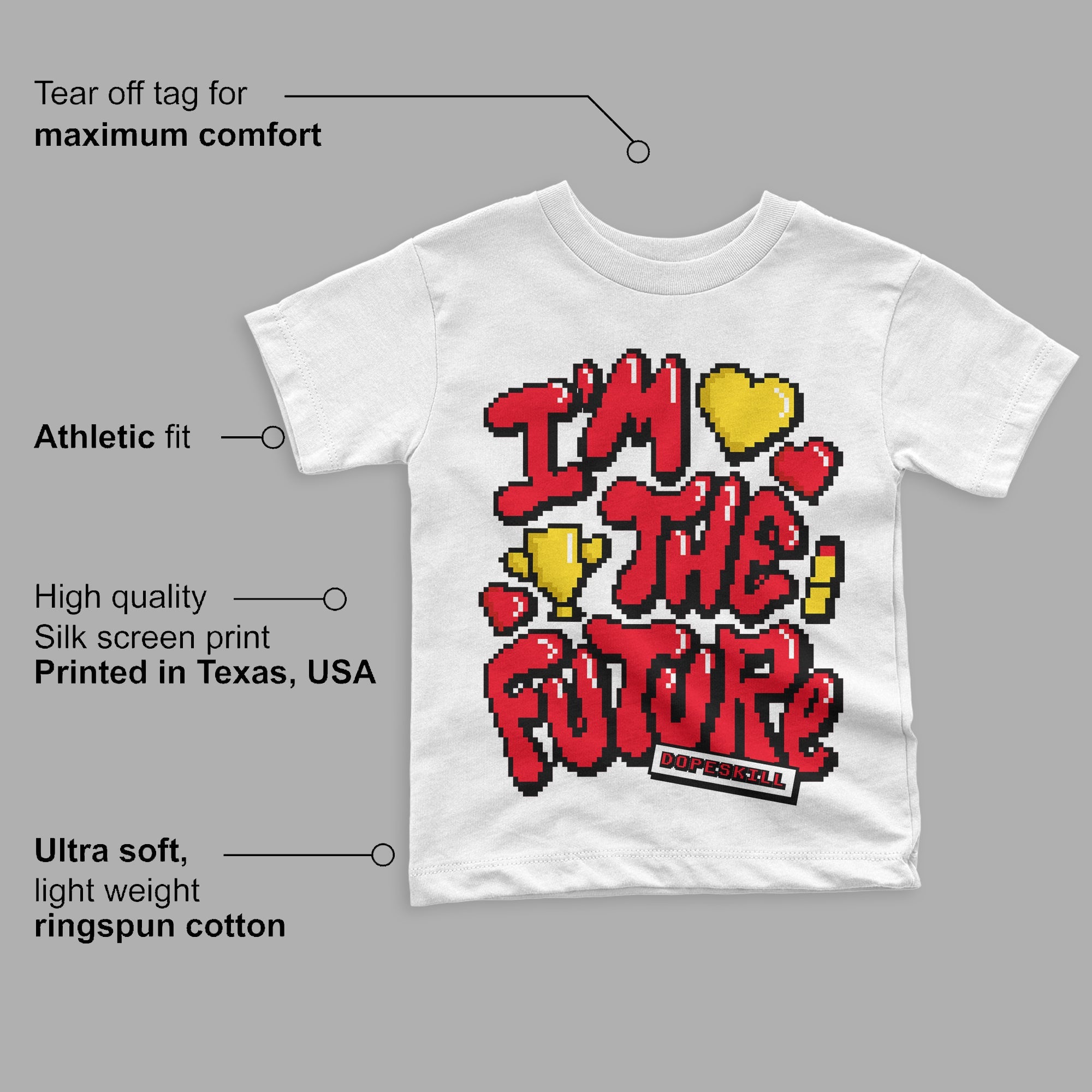Red Thunder 4s superstreetwear Toddler Kids T-shirt I'm The Future Graphic