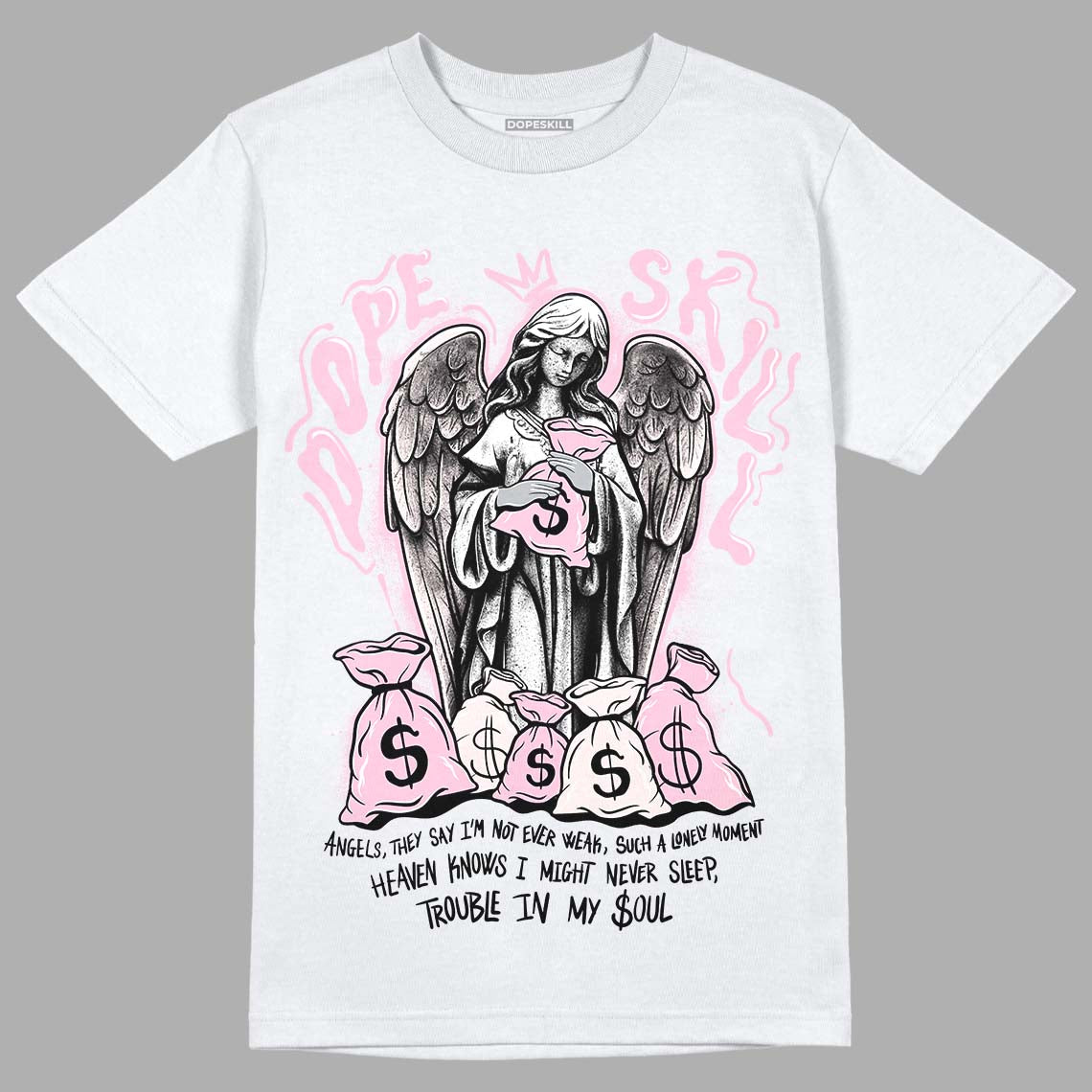 Dunk Low Pink Foam superstreetwear T-Shirt Angels Graphic