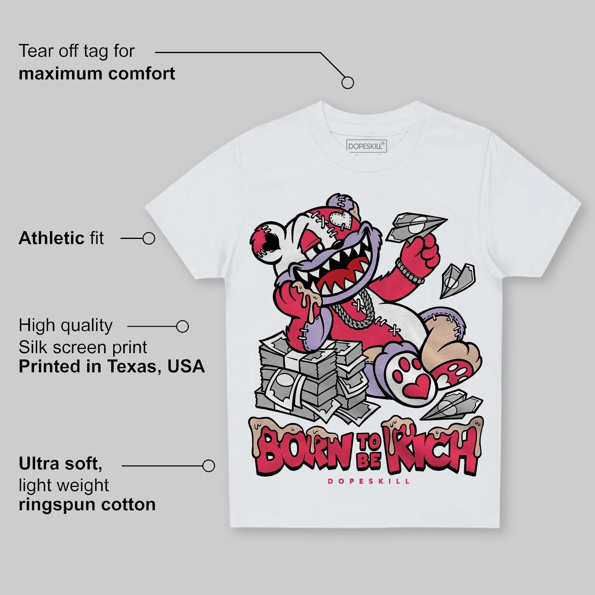 Peanut Butter Jelly 5s superstreetwear Toddler Kids T-shirt Born To Be Rich Graphic