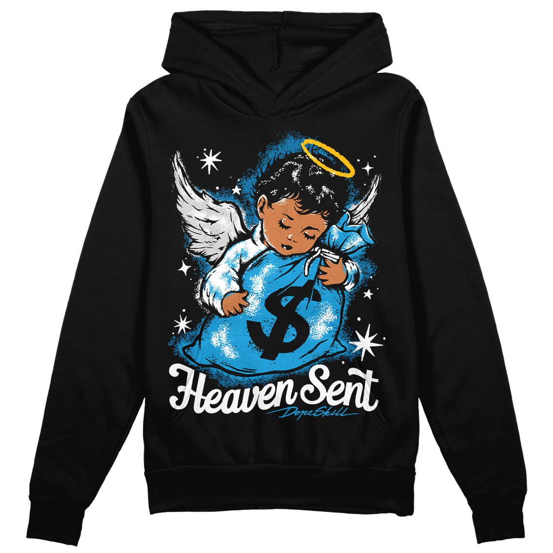 Military Blue 4s superstreetwear Hoodie Sweatshirt Heaven Sent Graphic