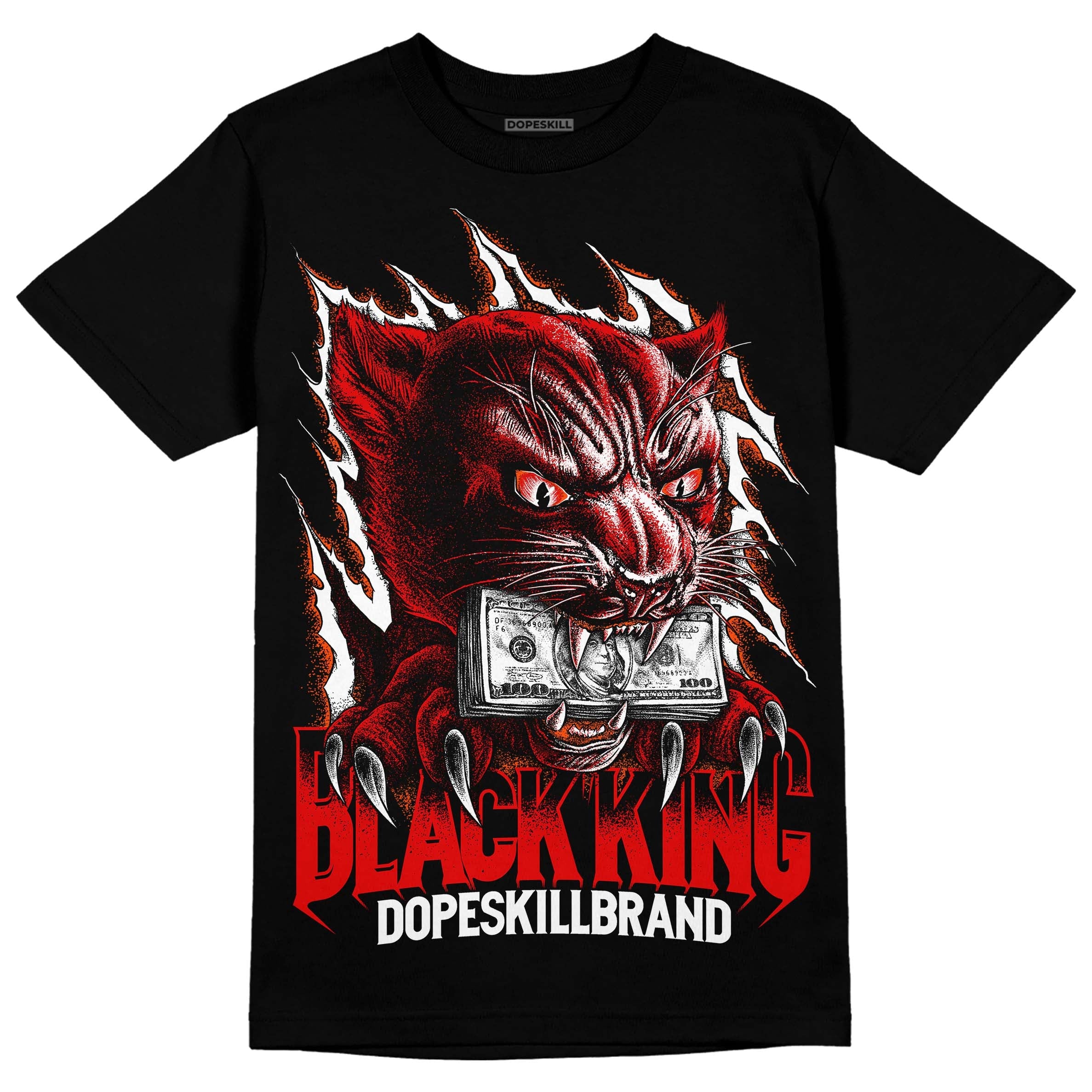 Red Cement 4S superstreetwear T-Shirt Black King Graphic