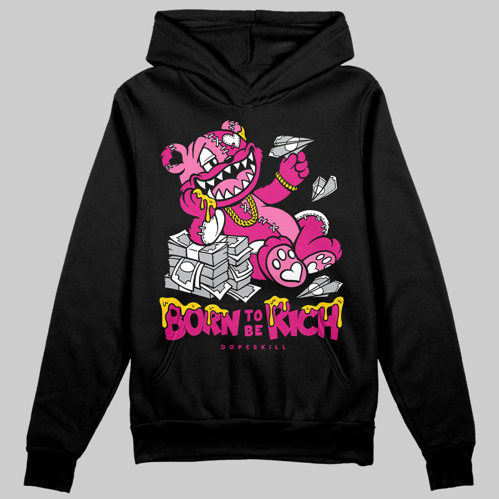 Rick RO Pink Leather Sneakers superstreetwear Hoodie Sweatshirt Born To Be Rich Graphic