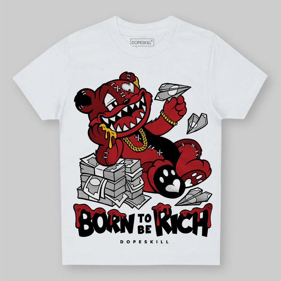 Flu Game 12s superstreetwear Toddler Kids T-shirt Born To Be Rich Graphic
