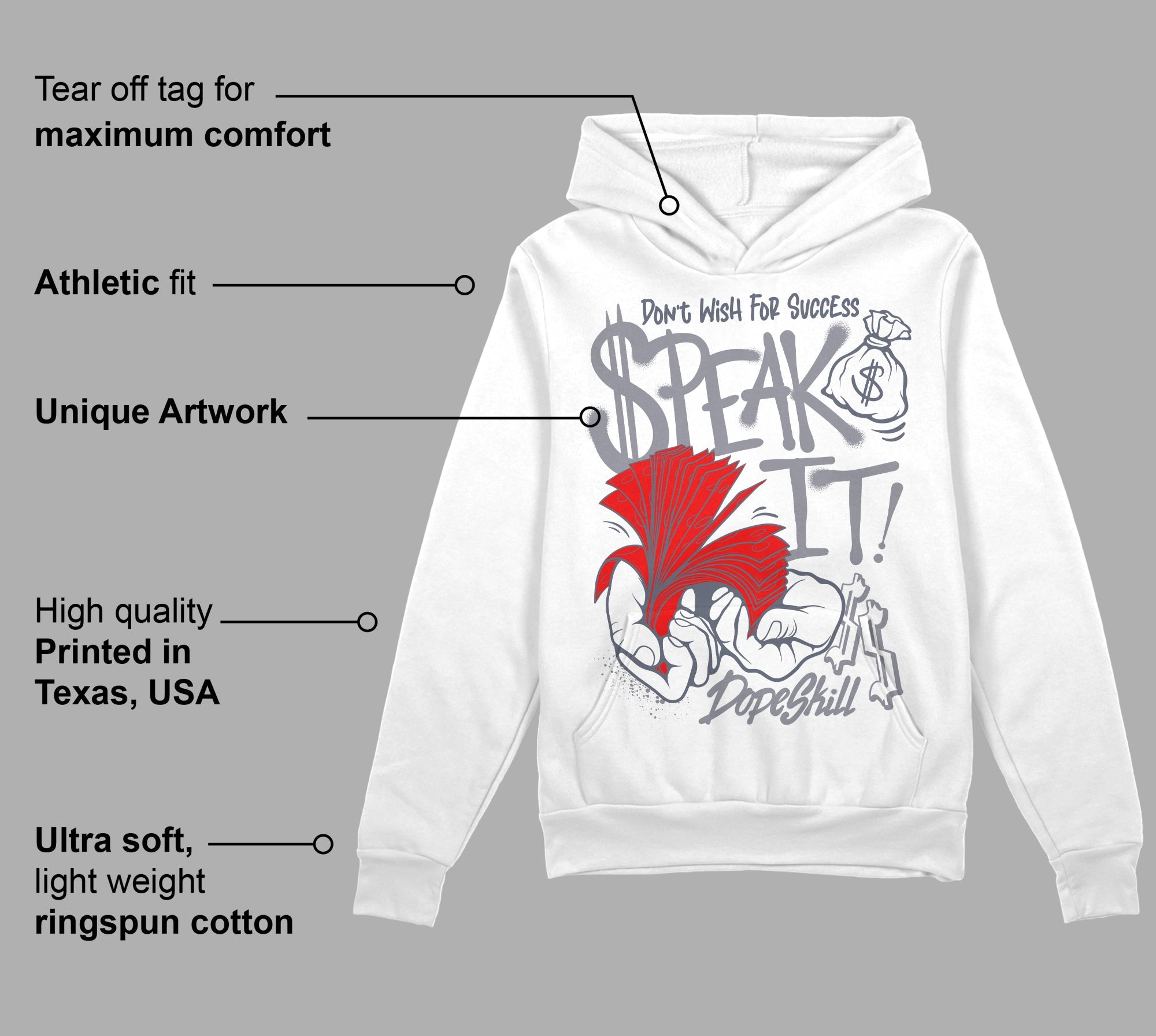 Stealth 14s superstreetwear Hoodie Sweatshirt Speak It Graphic