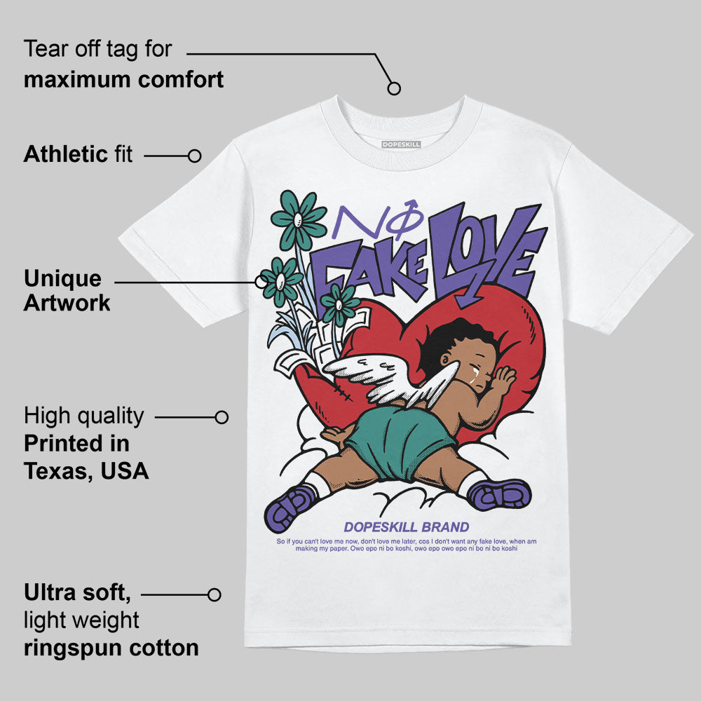 Grape 5s superstreetwear T-Shirt No Fake Love Graphic
