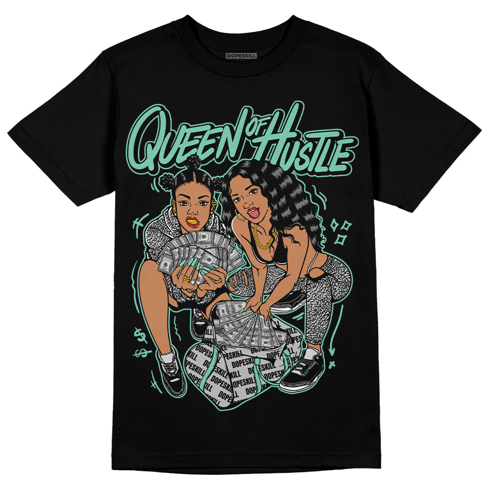 Green Glow 3s superstreetwear T-Shirt Queen Of Hustle Graphic