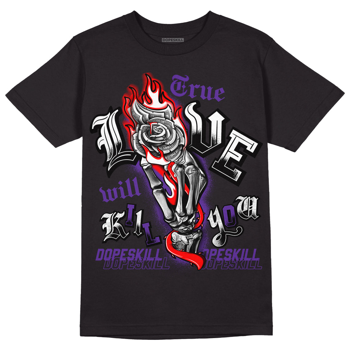 PURPLE Collection superstreetwear T-Shirt True Love Will Kill You Graphic