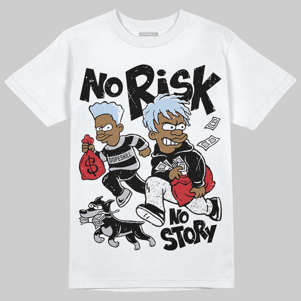 Black Metallic Reimagined 5s superstreetwear T-Shirt No Risk No Story Graphic