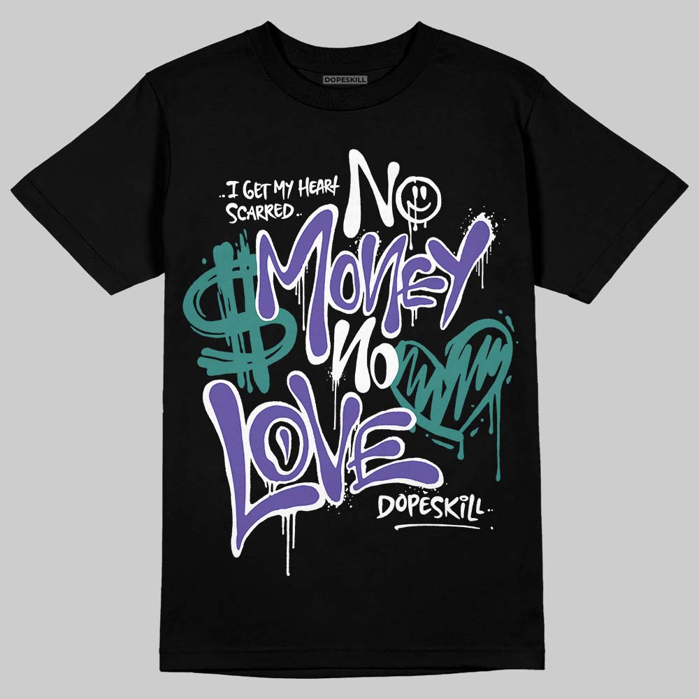 Grape 5s superstreetwear T-Shirt No Money No Love Typo Graphic