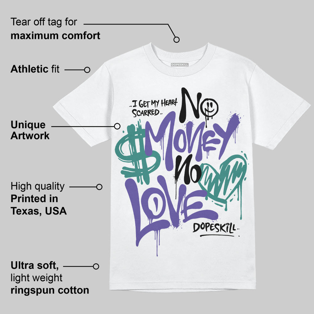 Grape 5s superstreetwear T-Shirt No Money No Love Typo Graphic