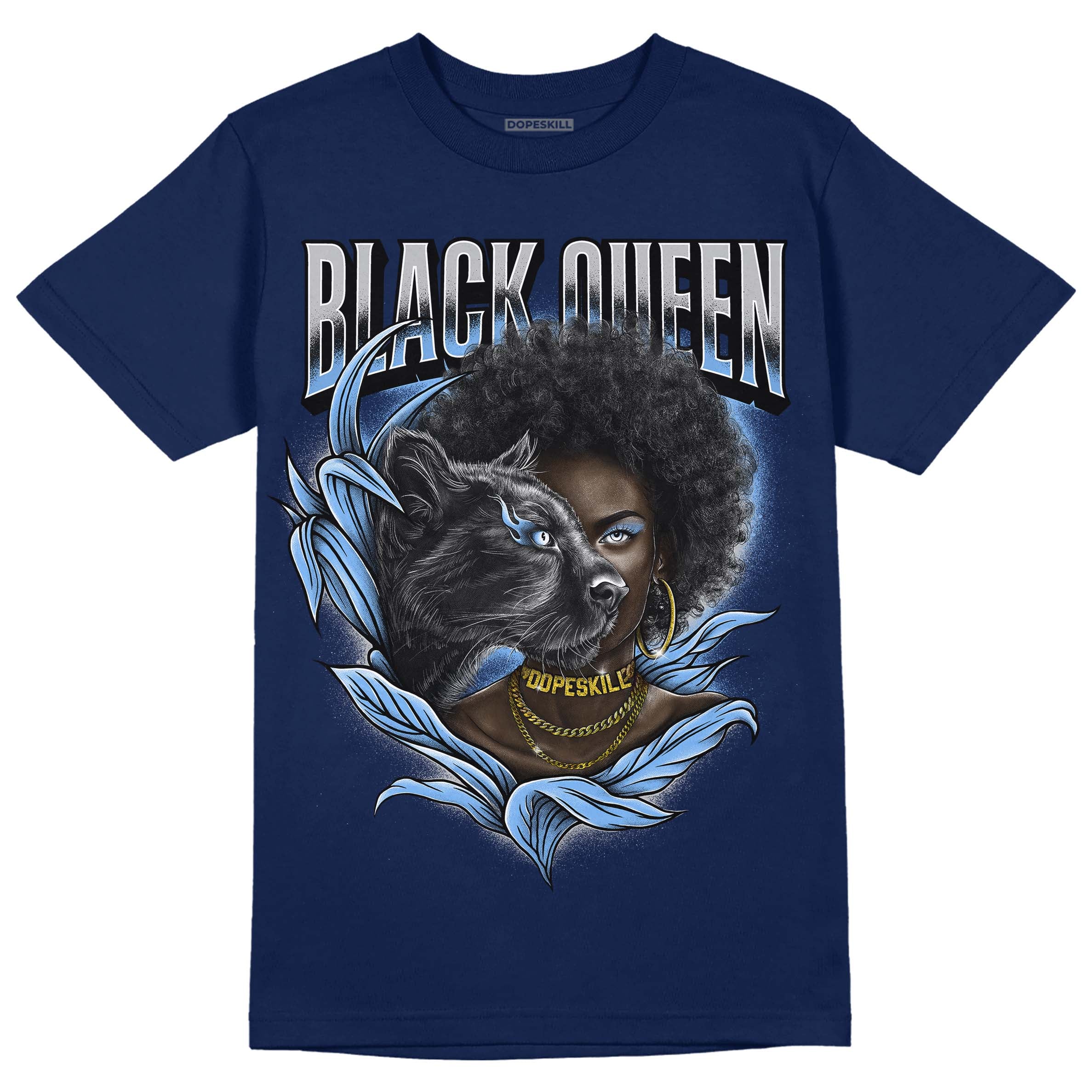 Midnight Navy 5s superstreetwear Navy T-Shirt New Black Queen Graphic