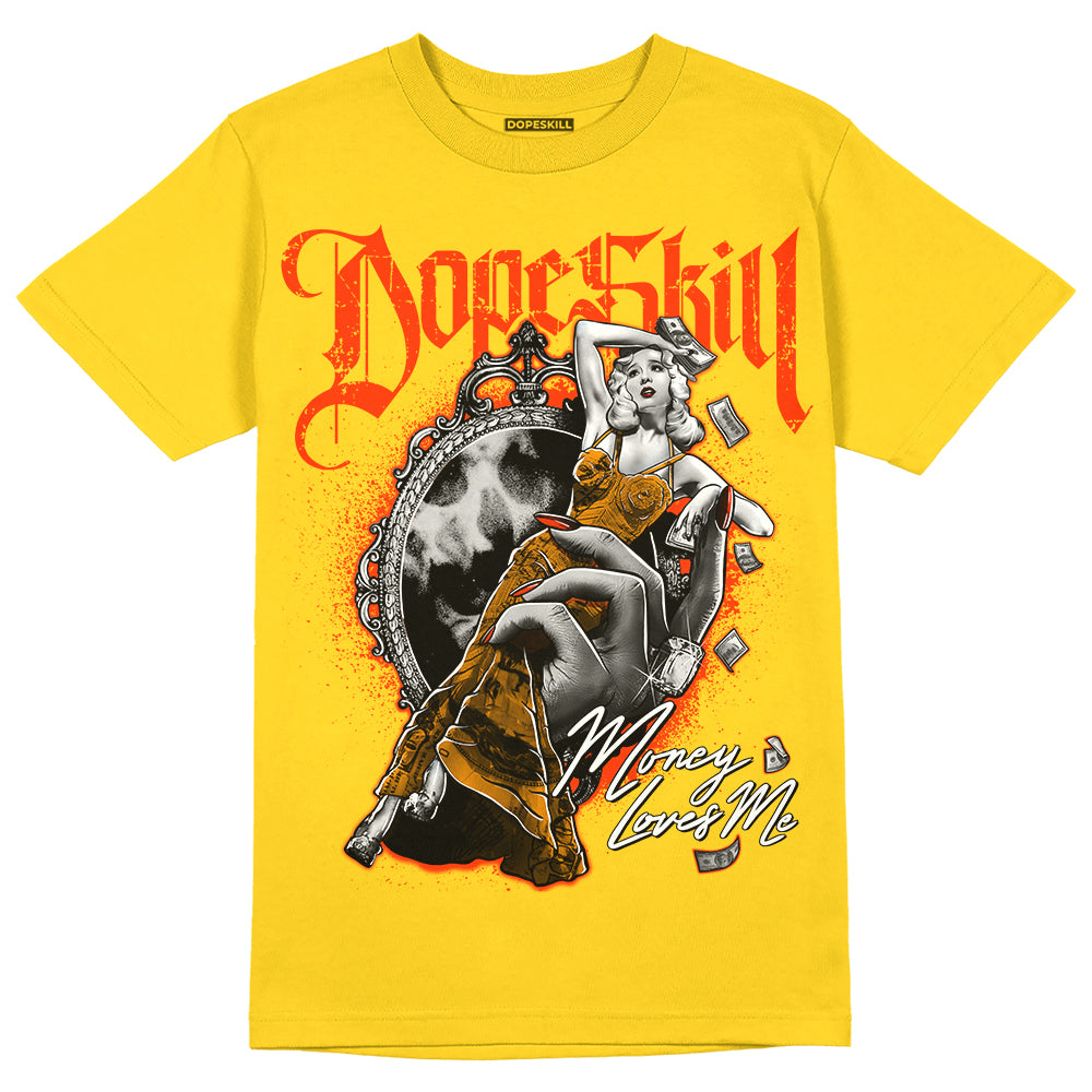 Yellow Ochre 6s superstreetwear Yellow T-shirt Money Loves Me Graphic
