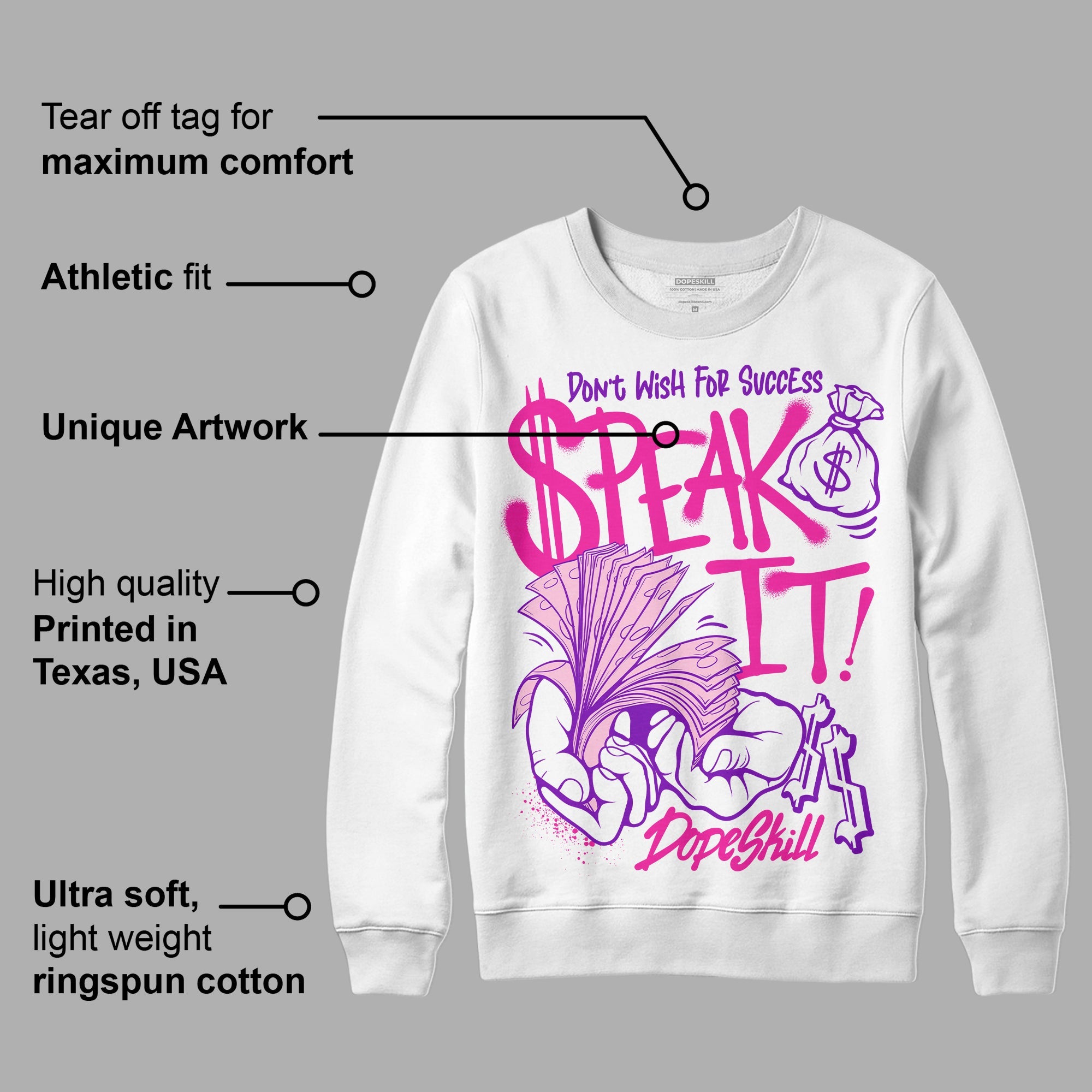 Triple Pink Dunk superstreetwear Sweatshirt Speak It Graphic