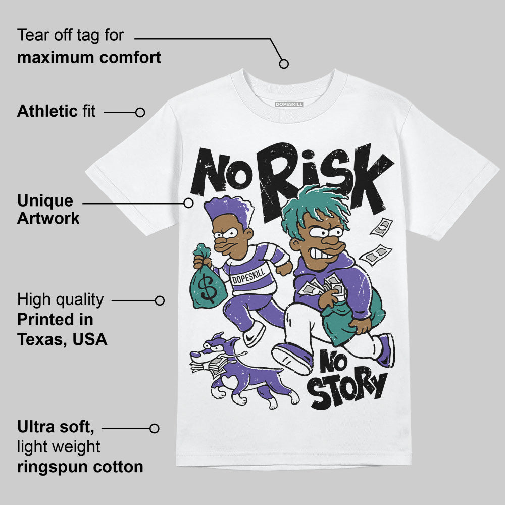 Grape 5s superstreetwear T-Shirt No Risk No Story Graphic