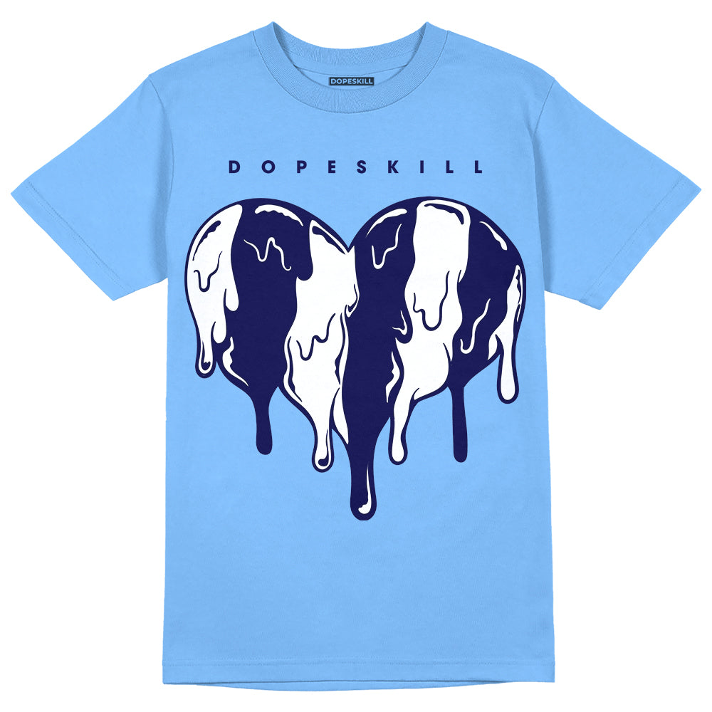 Powder Blue 9s superstreetwear Sky Blue T-shirt Slime Drip Heart Graphic