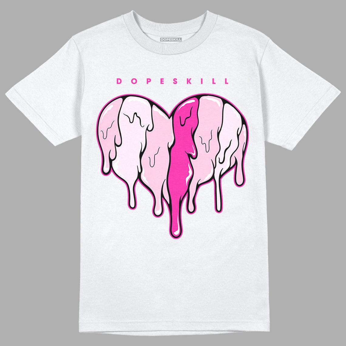 Triple Pink Dunk Low superstreetwear T-Shirt Slime Drip Heart Graphic