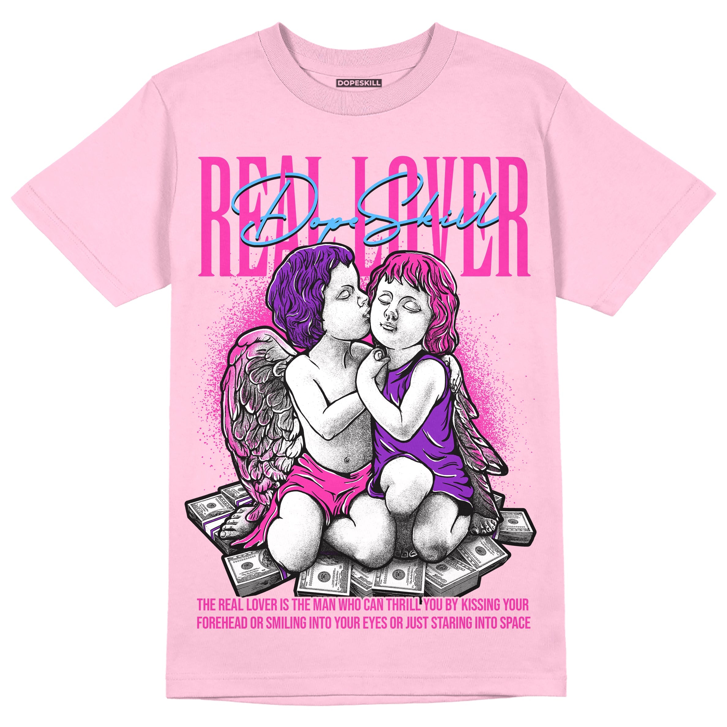 Pink Collection superstreetwear Pink T-shirt Real Lover Graphic