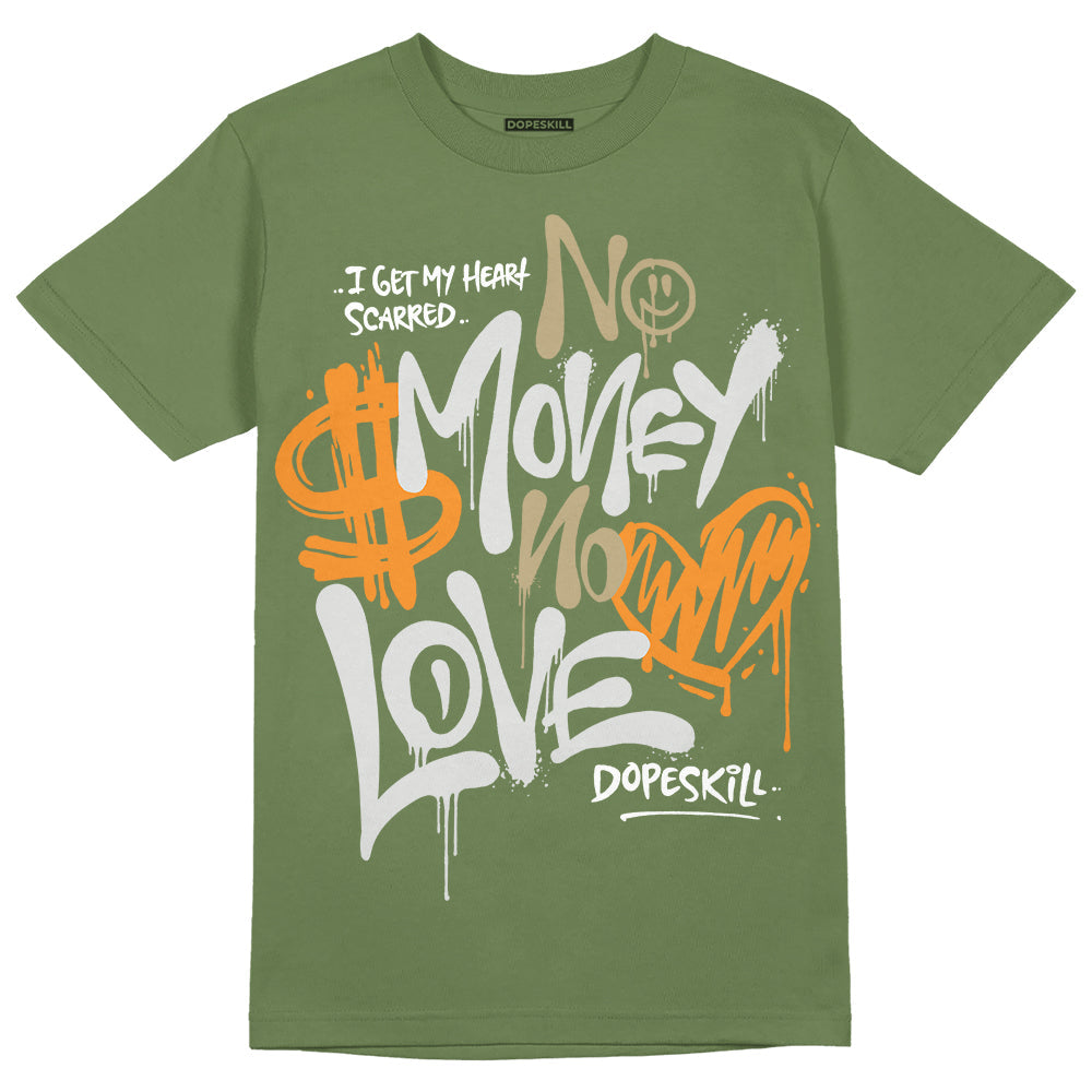 Olive 5s superstreetwear Olive T-shirt No Money No Love Typo Graphic