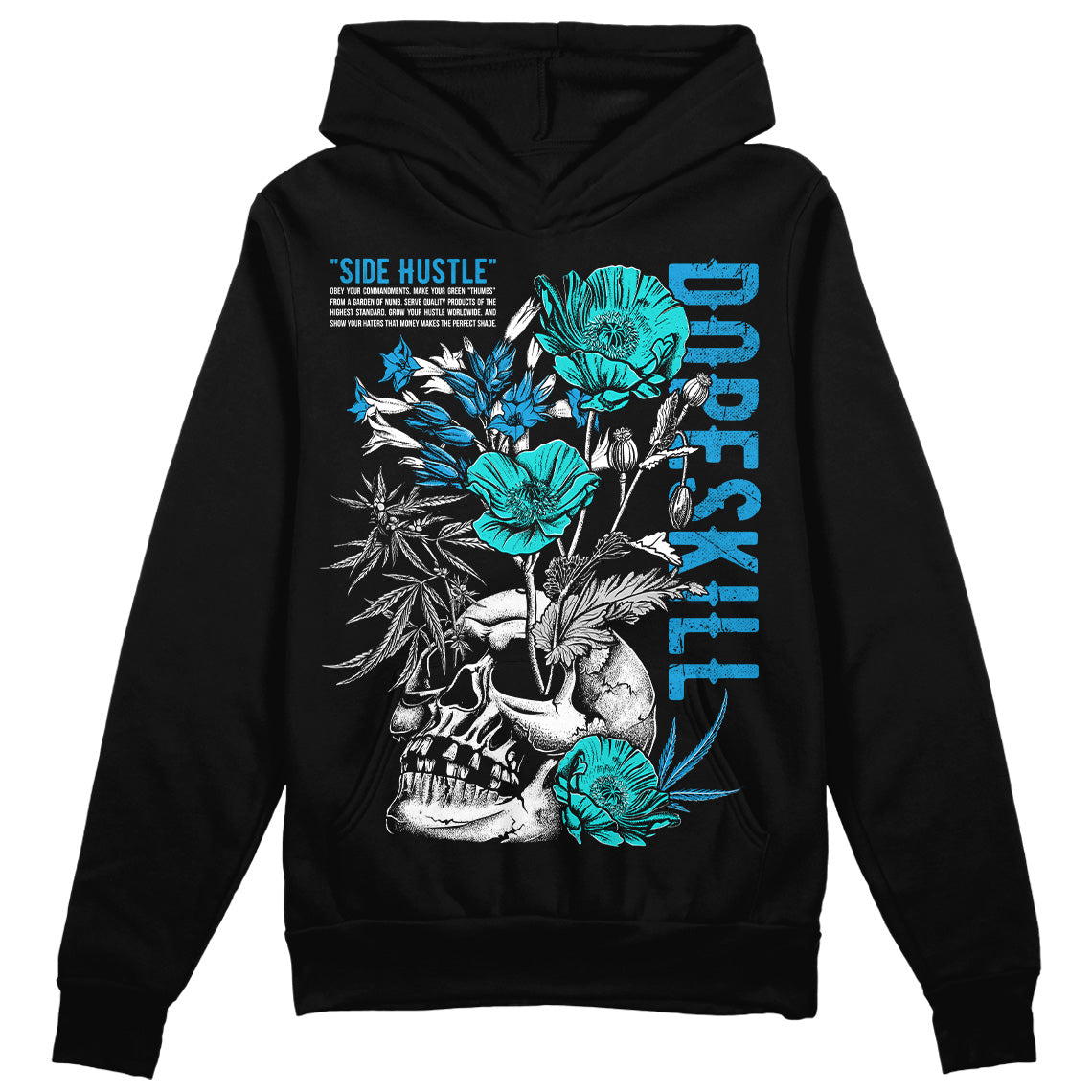 Military Blue 4s superstreetwear Hoodie Sweatshirt Side Hustle Graphic