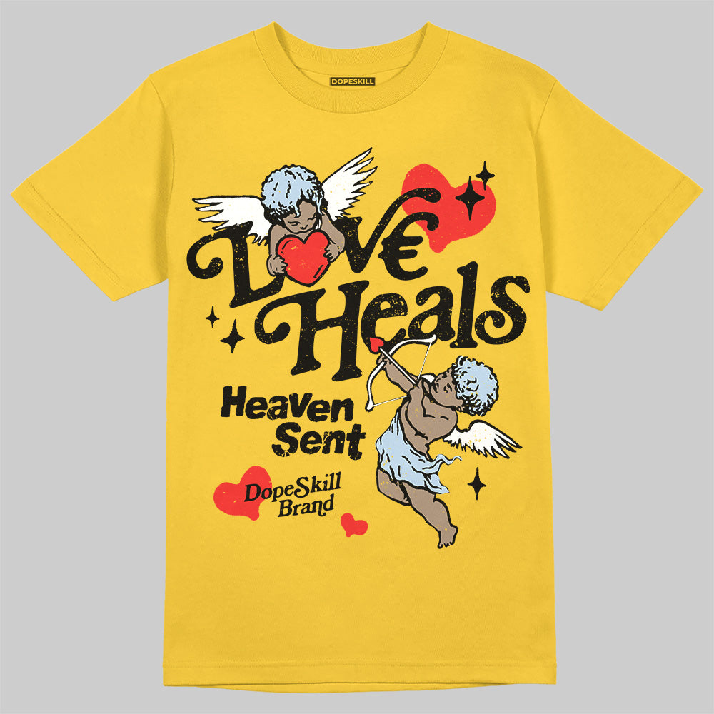Yellow Ochre 6s superstreetwear T-Shirt New Love Heals Graphic