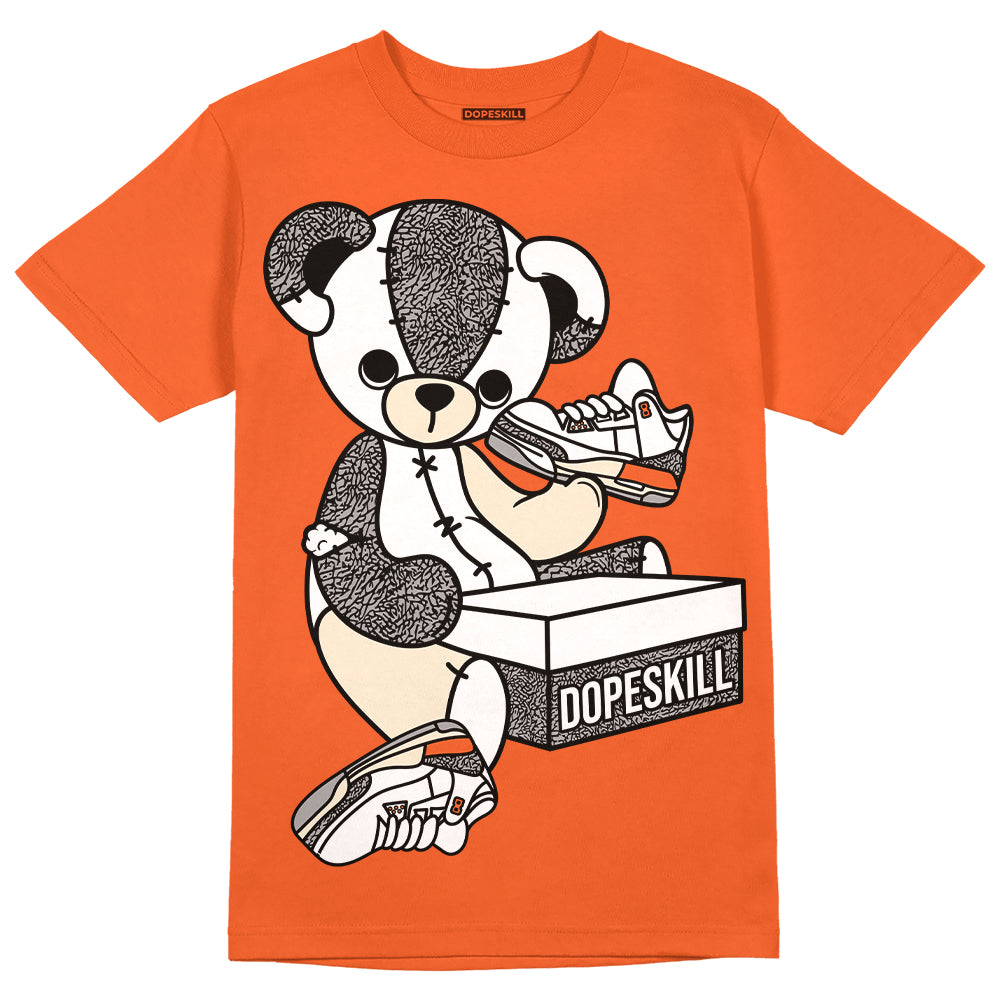 Georgia Peach 3s superstreetwear Orange T-shirt Sneakerhead BEAR Graphic