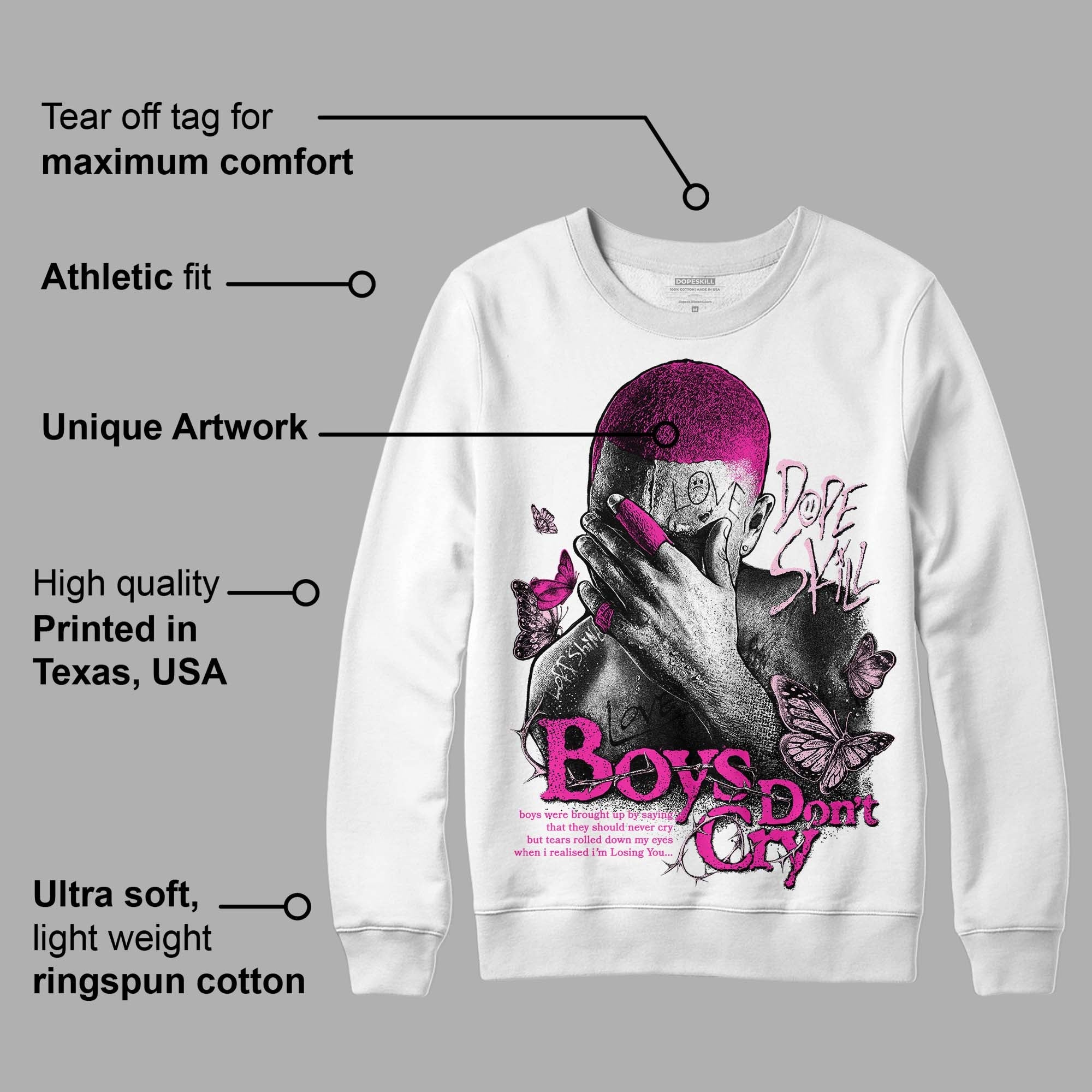 Triple Pink Dunk Low superstreetwear Sweatshirt Boys Don't Cry Graphic