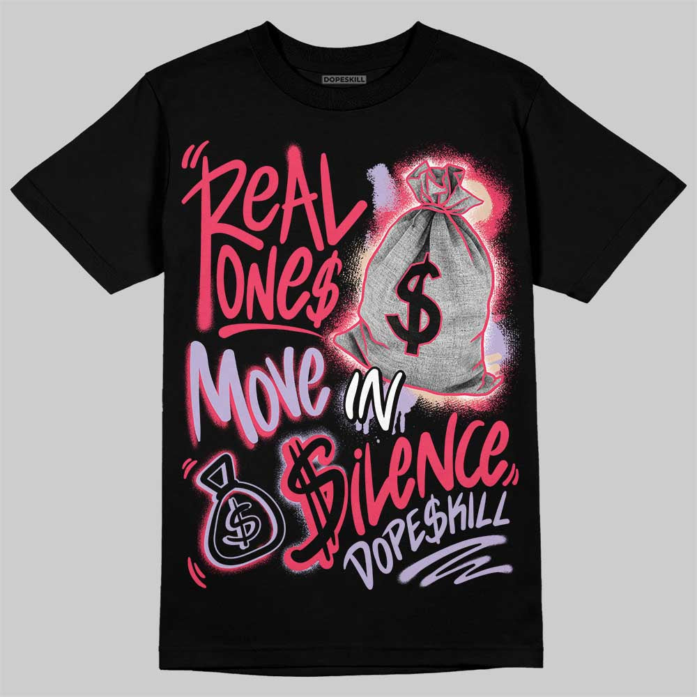 Peanut Butter Jelly 5s superstreetwear T-Shirt Real Ones Move In Silence Graphic