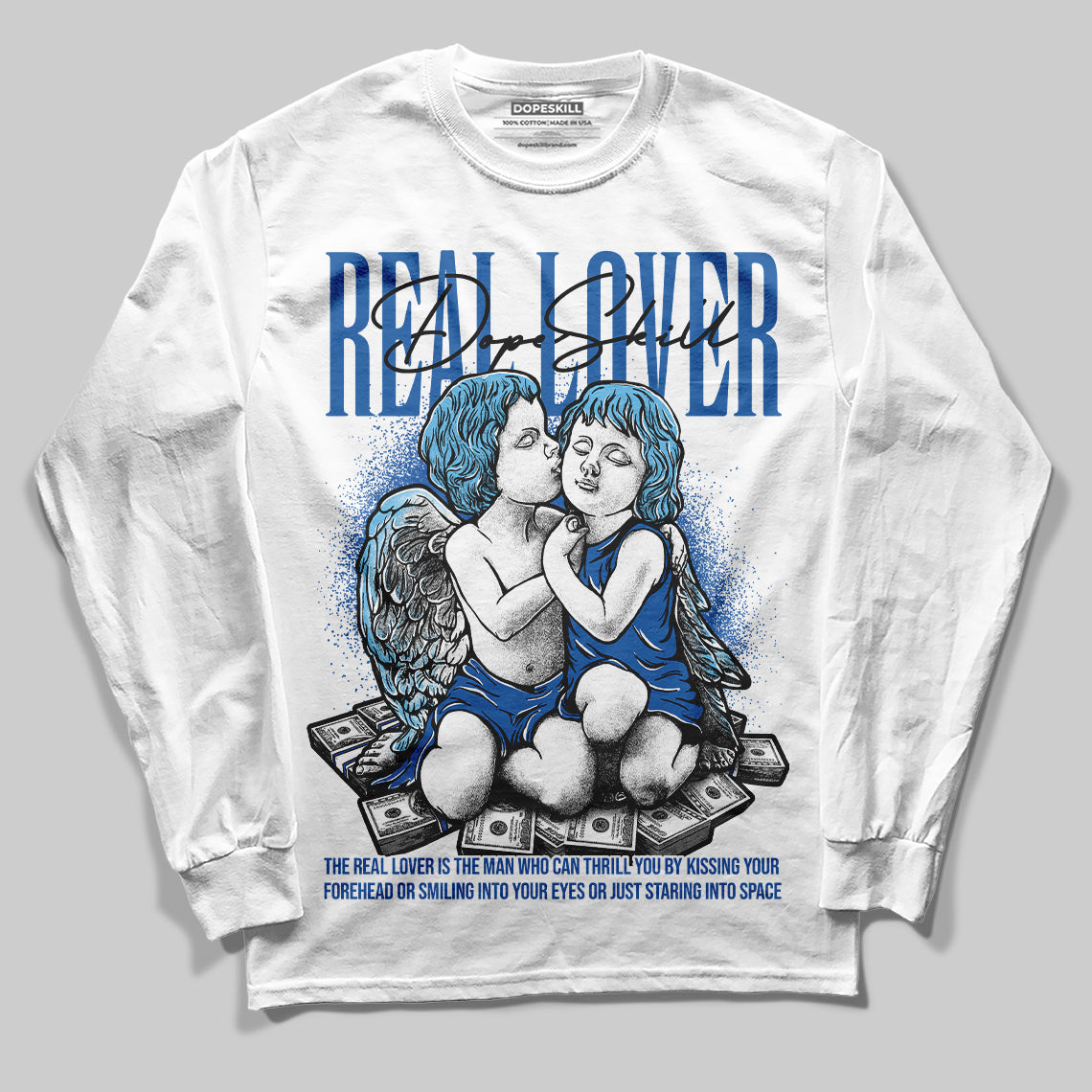 Blueberry 12s superstreetwear Long Sleeve T-shirt Real Lover Graphic