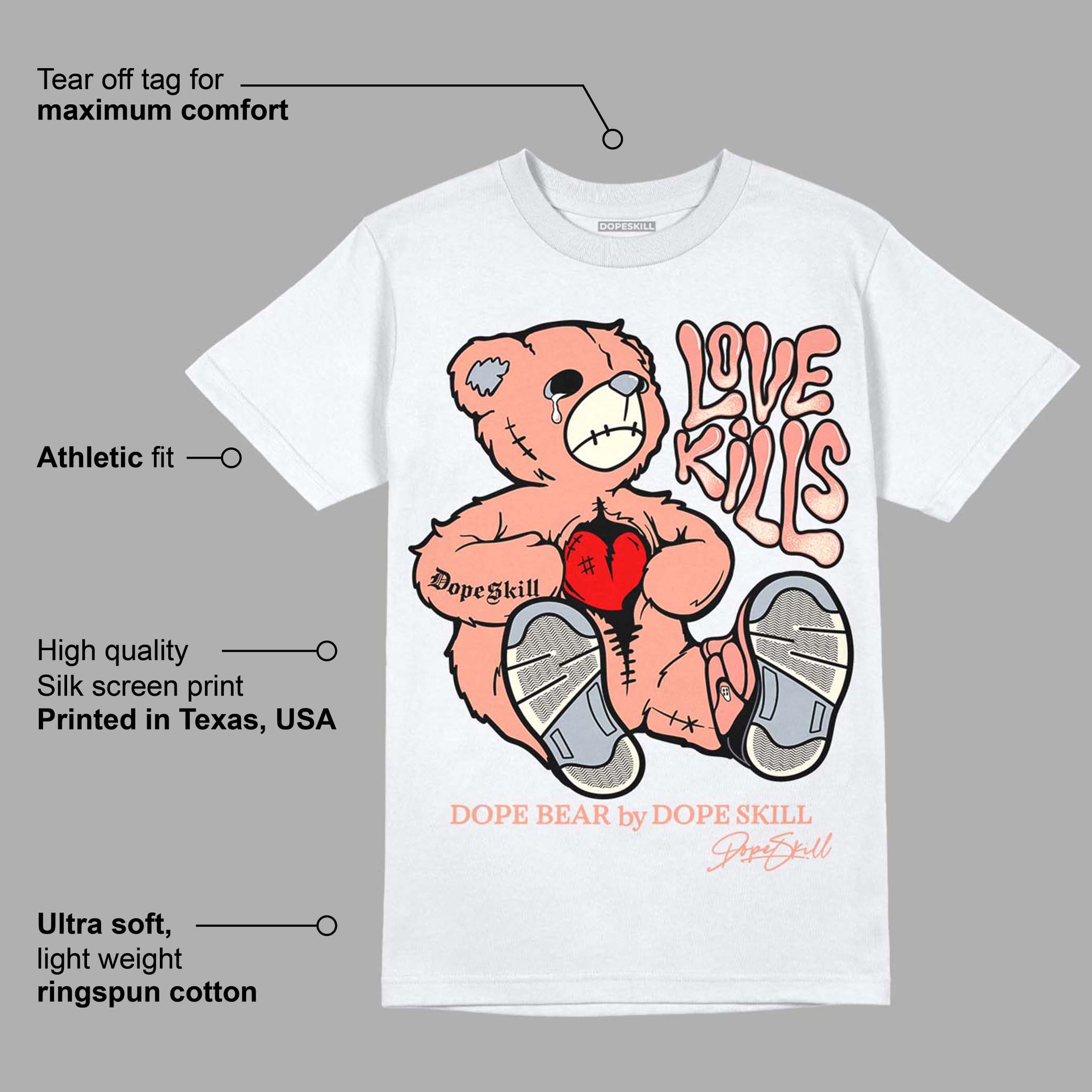Crimson Bliss 5s superstreetwear T-Shirt Love Kills Graphic