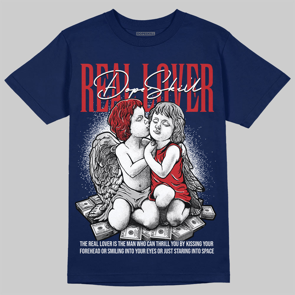 Summit White Navy 4s superstreetwear T-Shirt Real Lover Graphic
